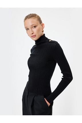پلیور مشکی زنانه ساده Koton - کد 844525611