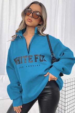 سوئیشرت آبی زنانه چاپی Madmext - کد 162456219