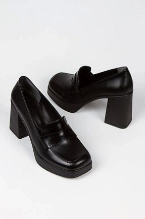 کفش پاشنه بلند کلاسیک مشکی زنانه چرم مصنوعی GULT - کد 855214611