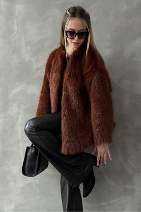 کاپشن قهوه ای زنانه Loose Borceelle - کد 867652107