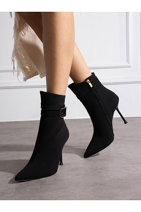 بوت / نیم بوت مشکی زنانه نبوک Alemdar Shoes - کد 867686117