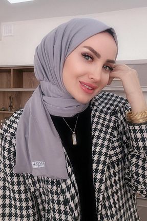 شال طوسی زنانه پنبه پلی استر SAYRA - کد 867680288