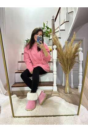 بوت / نیم بوت صورتی زنانه پاشنه نازک VOSVOSBABYSTORE - کد 166243779