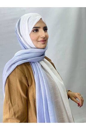 شال آبی زنانه مخلوط کتان ALDAİR - کد 867670162