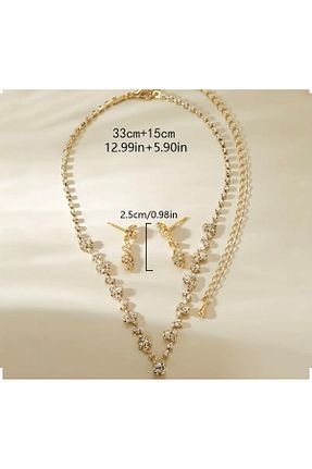 گردنبند جواهر طلائی زنانه سنگ طبیعی Nakla Accessories - کد 867674016
