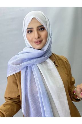 شال آبی زنانه مخلوط کتان ALDAİR - کد 867670162