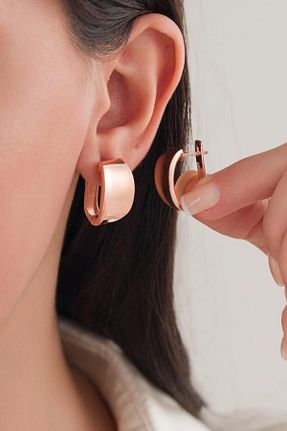 گوشواره نقره صورتی زنانه 925 عیار Tmt Silver - کد 867686765