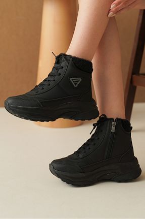بوت / نیم بوت مشکی بچه گانه چرم مصنوعی Riccon - کد 339627390
