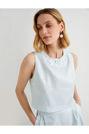 بلوز آبی زنانه ساده Koton - کد 836523094