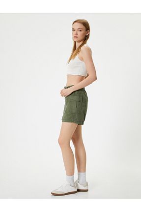 شلوارک و برمودا خاکی زنانه Relaxed Koton - کد 844979586