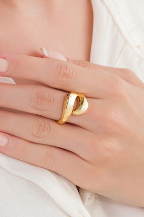انگشتر نقره طلائی زنانه 925 عیار Tmt Silver - کد 867706006