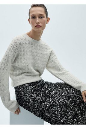 پلیور نباتی زنانه ساده MANGO - کد 867733986