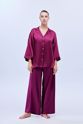 ست لباس راحتی بنفش زنانه ساده MAISON NIDA - کد 867757539