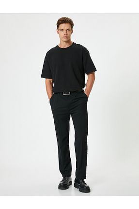 تیشرت مشکی مردانه Relaxed Koton - کد 838505652