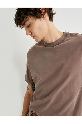 تیشرت قهوه ای مردانه Relaxed Koton - کد 829238065