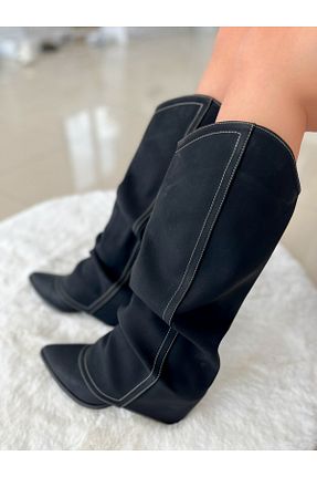 بوت / نیم بوت مشکی زنانه جیر EVASAMLİSHOESBAG - کد 867770191