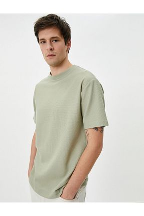 تیشرت سبز مردانه Relaxed Koton - کد 801413626