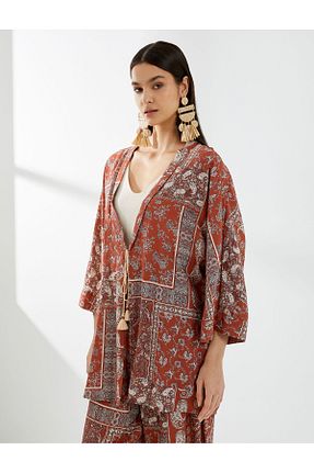 کیمونو و کافتان قهوه ای زنانه ویسکون Koton - کد 801350731