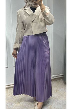 دامن حجاب بنفش زنانه کمر کش دار Butik - کد 867838284