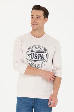 سوئیشرت بژ مردانه ساده U.S. Polo Assn. - کد 764510643