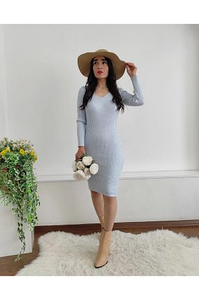 لباس آبی زنانه تریکو Altı Üstü Butik - کد 868018042