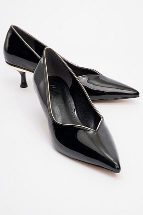 کفش پاشنه بلند کلاسیک مشکی زنانه چرم مصنوعی luvishoes - کد 868033981