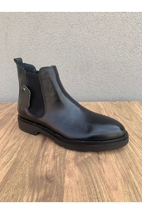 بوت / نیم بوت مشکی مردانه چرم خالص İnci - کد 868033535