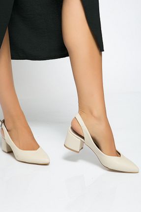 کفش مجلسی بژ زنانه چرم مصنوعی Shoes Time - کد 868061006