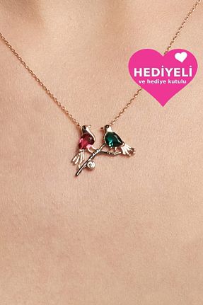 گردنبند نقره صورتی زنانه 925 عیار Jewelmim - کد 124903846