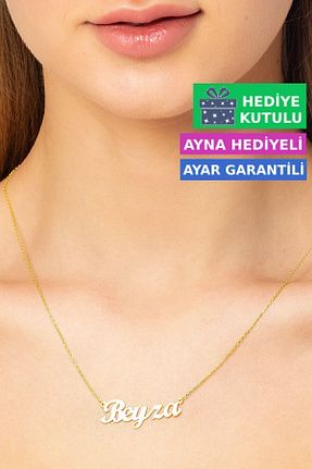 گردنبند نقره زرد زنانه 925 عیار Jewelmim - کد 345590448