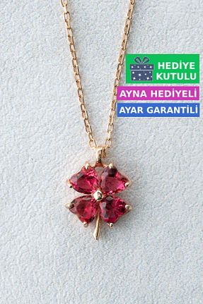 گردنبند نقره صورتی زنانه 925 عیار Jewelmim - کد 740693652