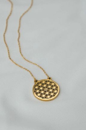 گردنبند استیل ( فولاد ) طلائی زنانه استیل (فولاد) mrsflower jewelry - کد 462770917