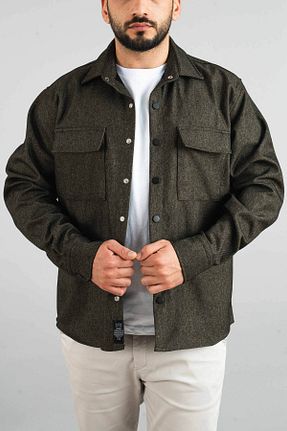 پیراهن خاکی مردانه اسلیم فیت bombe - کد 868085779