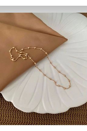 گردنبند استیل ( فولاد ) صورتی زنانه استیل (فولاد) mrsflower jewelry - کد 804425188