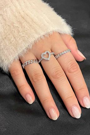 انگشتر جواهر زنانه زیرکن TREND COLLECTİON - کد 868861380