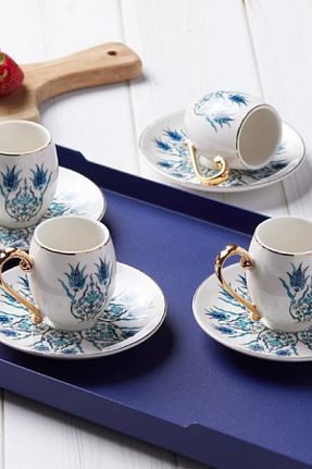 فنجان قهوه سفید 6 نفره Karaca - کد 2675845