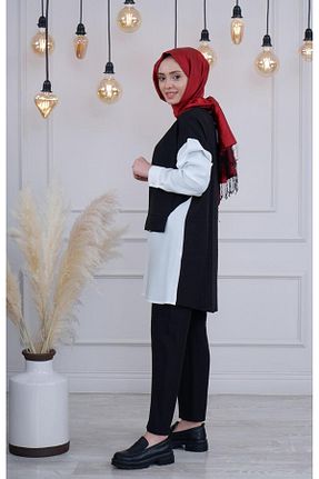 ست بالاتنه و پائین تنه حجاب مشکی زنانه رگولار Pieef - کد 868111429