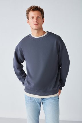 سوئیشرت طوسی مردانه ساده GRIMELANGE - کد 350322548