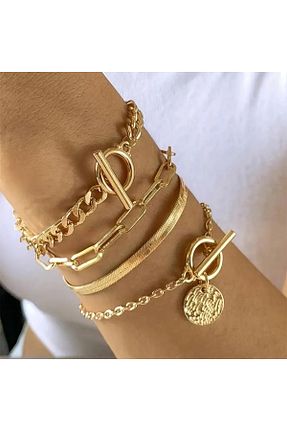 دستبند جواهر زرد زنانه استیل (فولاد) Ayzen - کد 868106121
