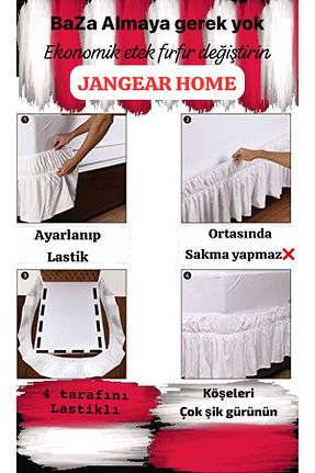 روتختی تک نفره سفید پنبه ای JANGEAR - کد 868125241