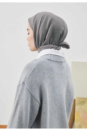 روسری طوسی پنبه ای Şehr i sultan - کد 868150104
