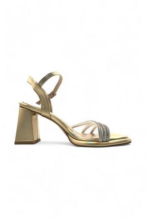 کفش مجلسی طلائی زنانه چرم مصنوعی Melen Shoes - کد 831881802
