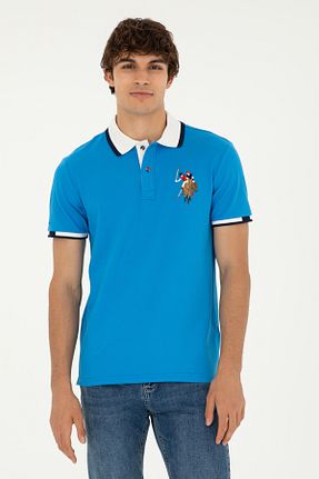 تیشرت آبی مردانه یقه پولو U.S. Polo Assn. - کد 833237871