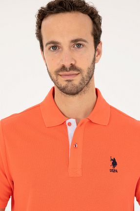 پولوشرت نارنجی مردانه پارچه U.S. Polo Assn. - کد 842149468