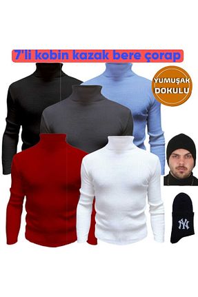 پلیور مشکی مردانه ساده EMKA GİYİM - کد 765573230