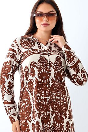 ست بالاتنه و پائین تنه قهوه ای زنانه بافتنی ENFİ GİYİM - کد 840393365