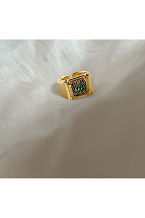 انگشتر استیل (فولاد) سبز زنانه استیل (فولاد) Marlenka - کد 868355052