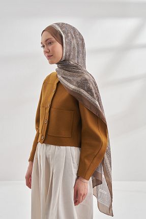 شال قهوه ای زنانه پلی استر ARMANDA - کد 868369721