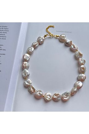 گردنبند مروارید سفید مروارید آب شیرین ORFE JEWELRY - کد 845763327