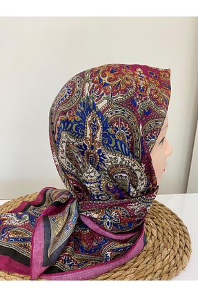 روسری صورتی پنبه ای Şehr i sultan - کد 868400007